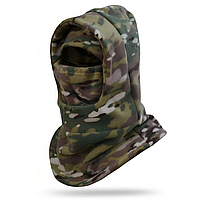 Тактическая зимняя мультифункциональная балаклава + шапка и бафф с регулируемой маской мультикам камуфляж ВСУ