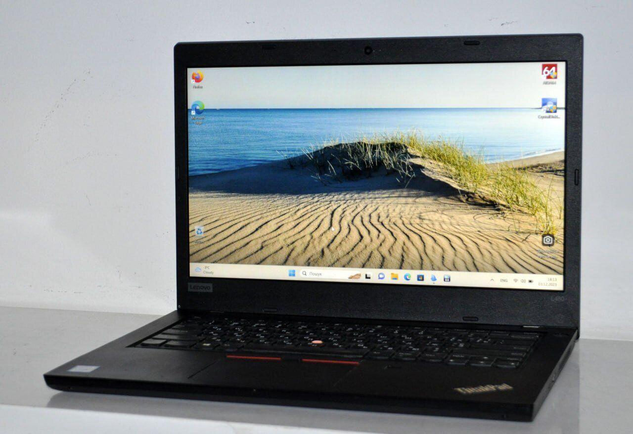 Б/в Ультрабук Lenovo ThinkPad L480 14" 1920x1080| Core i7-8550U| 32 GB RAM| 512 GB SSD| UHD 620
