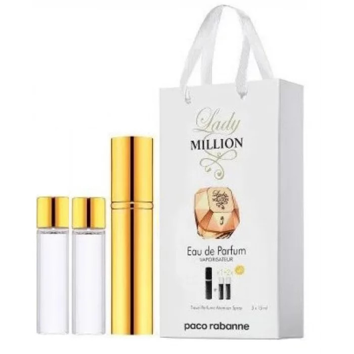 Paco Rabanne Lady Million edp 3x15ml - Trio Bag