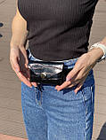 Жіночий класичний пояс гаманець рептилія чорний, фото 9