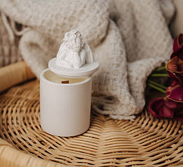 Аромасвічка CUPID SANTAL WHITE 100% WOOD WAX 165g 35h NAC 1035W