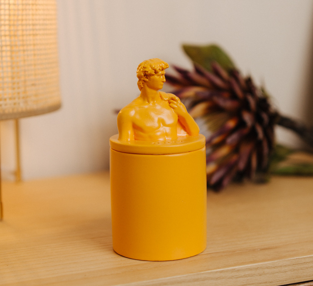 Аромасвічка DAVID AGARWOOD YELLOW 100% WOOD WAX 165g 35h NAC 1002Y