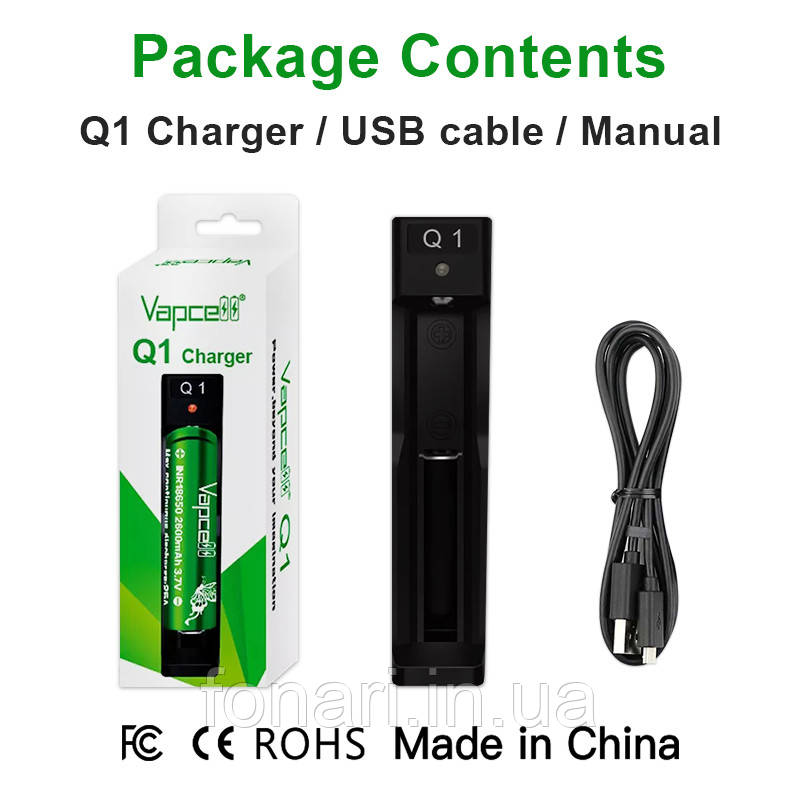 Vapcell Q1 charger - Зарядное устройство для Li-Ion аккумуляторов - фото 4 - id-p439232553