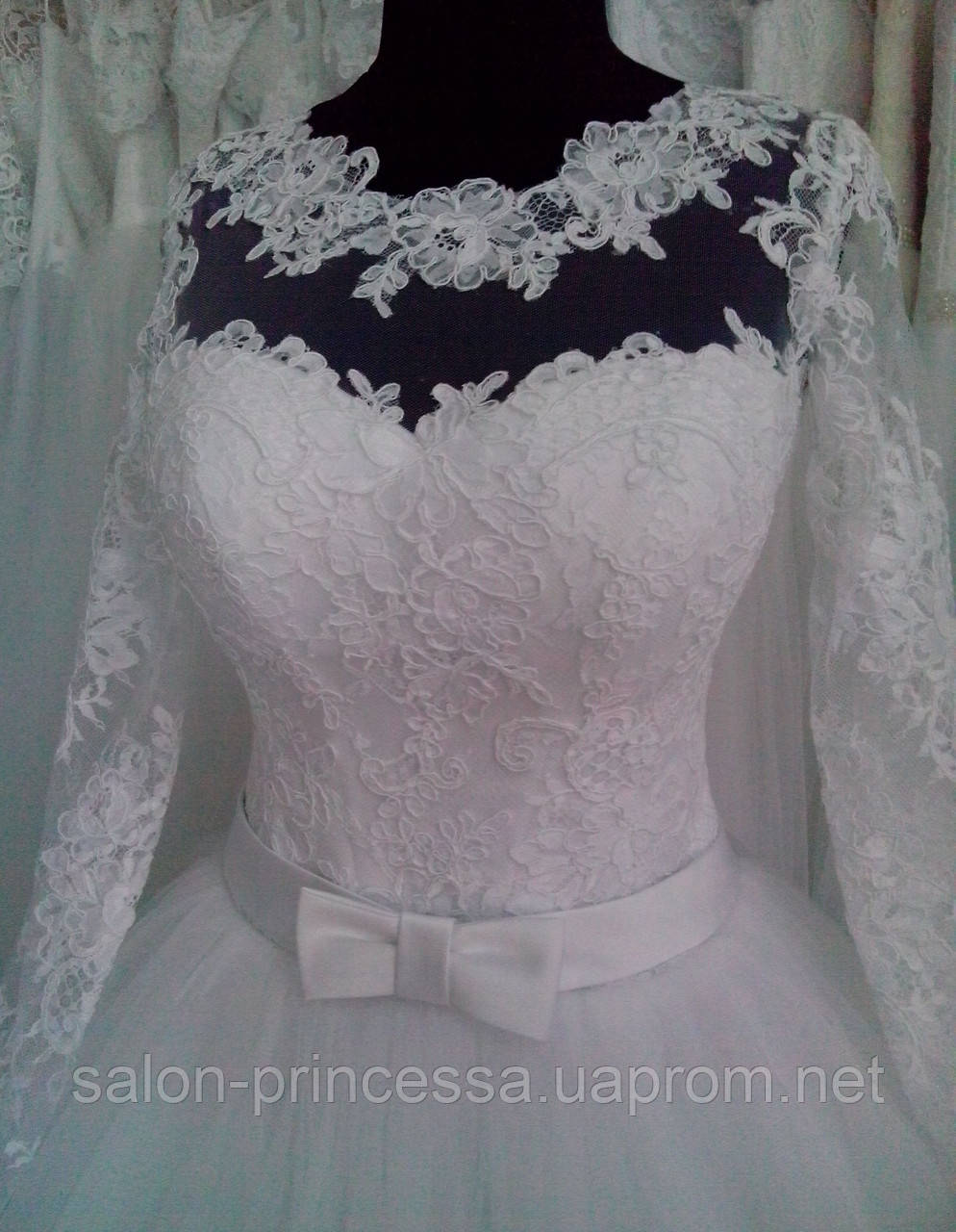 Свадебное платье с длинным рукавом "Дения-1" - фото 5 - id-p364290093