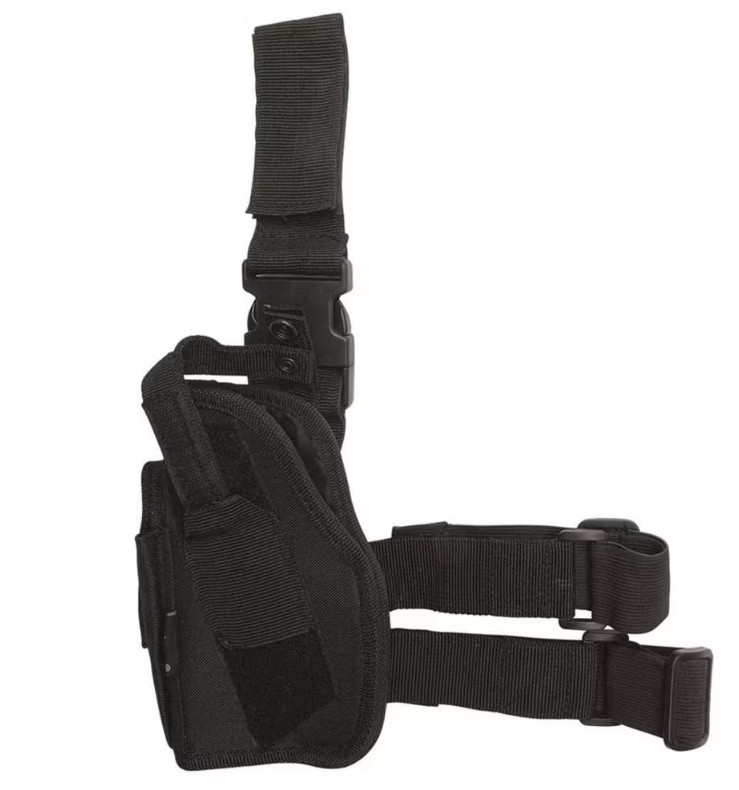 Кобура на стегнах універсальна для лівші Mil-Tec Low Ride Black 16141002, фото 1
