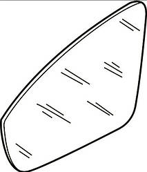 Дзеркальний елемент дзеркала заднього виду лівого VW ID.4 (20-) 11K-857-521