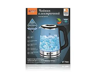 Чайник електричний скляний 2,3л 2000Вт BITEK BT-7846 12шт 6933