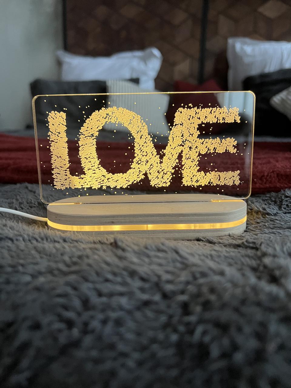 Оригінальній нічник подарунок LOVE Marchel shop 15*10 cm, фото 1