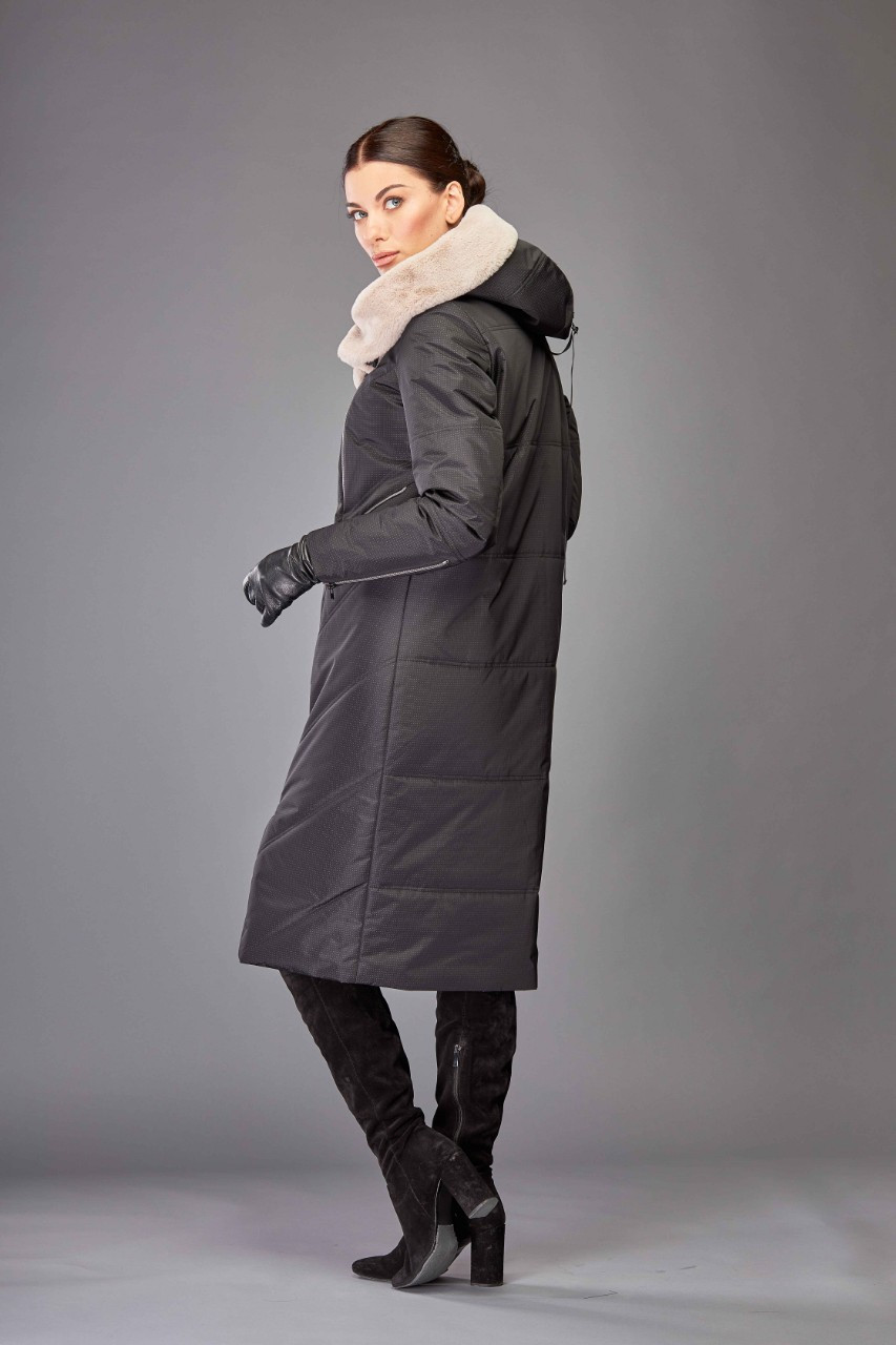 Пуховик женский зимний тёплый чёрный с капюшоном Marshal Wolf MKMO-1 50 - фото 2 - id-p1544899960
