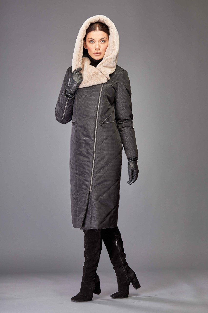 Пуховик женский зимний тёплый чёрный с капюшоном Marshal Wolf MKMO-1 50 - фото 3 - id-p1544899960