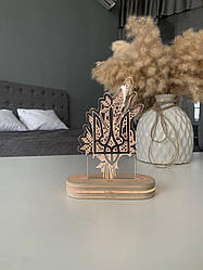 Оригінальній Патріотичний нічник Тризуб з колосками Marchel shop 12*16 см