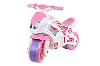 Детский Мотоцикл каталка бело-розовая ТехноК
