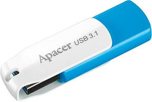 USB флешдрайв Apacer AH357 64GB Blue/White (AP64GAH357U-1)