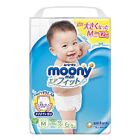 Moony підгузники – трусики Air Fit M (6-10) кг, 52 шт. для дітей і початківців повзати