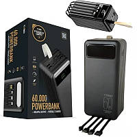 Power Bank 60000mAh Power Way Потужний Повербанк 60000mAh Павербанк з ліхтариком та кабелями Powerbank