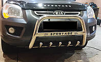 Кенгурятник на передній бампер для Kia Sportage 2004-2010 переднього бампера Кіа Спортейдж з нержавіючої сталі
