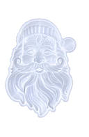 Форма молд новогодняя игрушка на елку Дед Мороз из эпоксидной смолы 203*137*22 мм