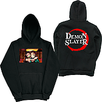 Худи с принтом Клинок рассекающий демонов. Танджиро. Demon Slayer 2XS-2XL