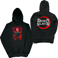 Худи с принтом Клинок рассекающий демонов. Танджиро. Demon Slayer 2XS-2XL