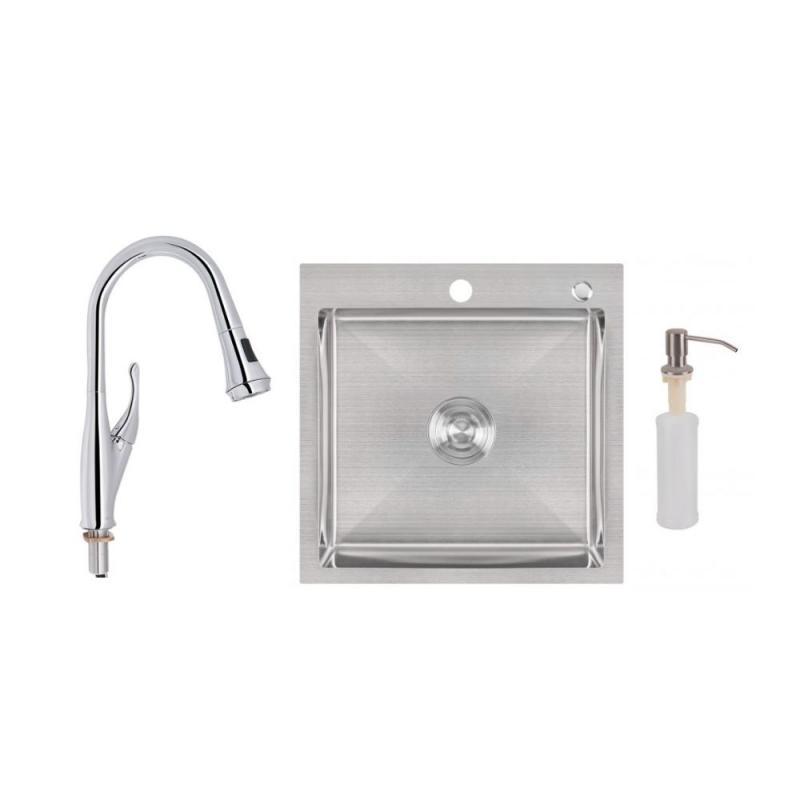 Набір для кухні Swan 2 в 1 зі змішувачем для фільтрованої води (QTSWA9168103UN + LIDZH5050BRU3010) хром, фото 1