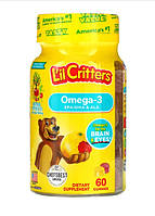 Рыбий жир L'il Critters Омега 3 32 мг Omega 3 со вкусом малины и лимонада 60 капсул