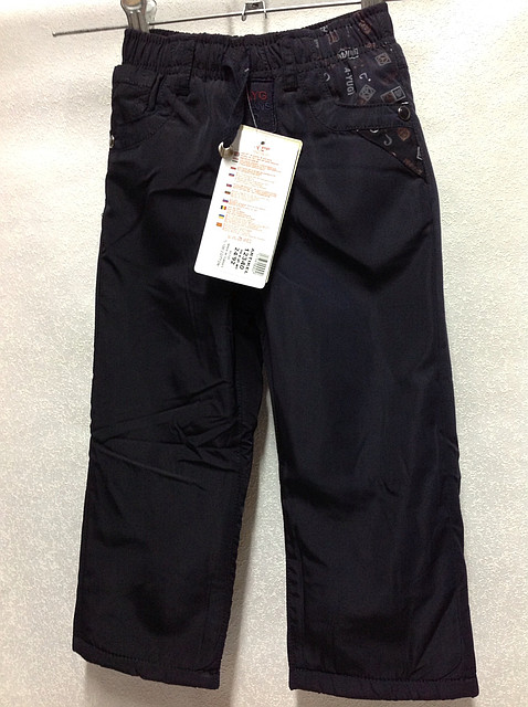 Дитячі сині теплі штани A-yugi з плащової тканини на хлопчика 92 зросту, фото 1