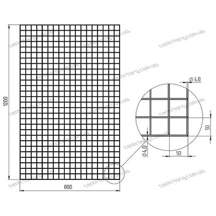 Сітка торговельна 80х120 см (осередок 50х50 мм, D4.0 мм), фото 2