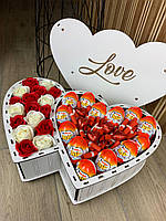 Подарочный шоколадный набор для девушки с конфетками набор в форме ердца для жены, мамы, ребенка Nbox-12