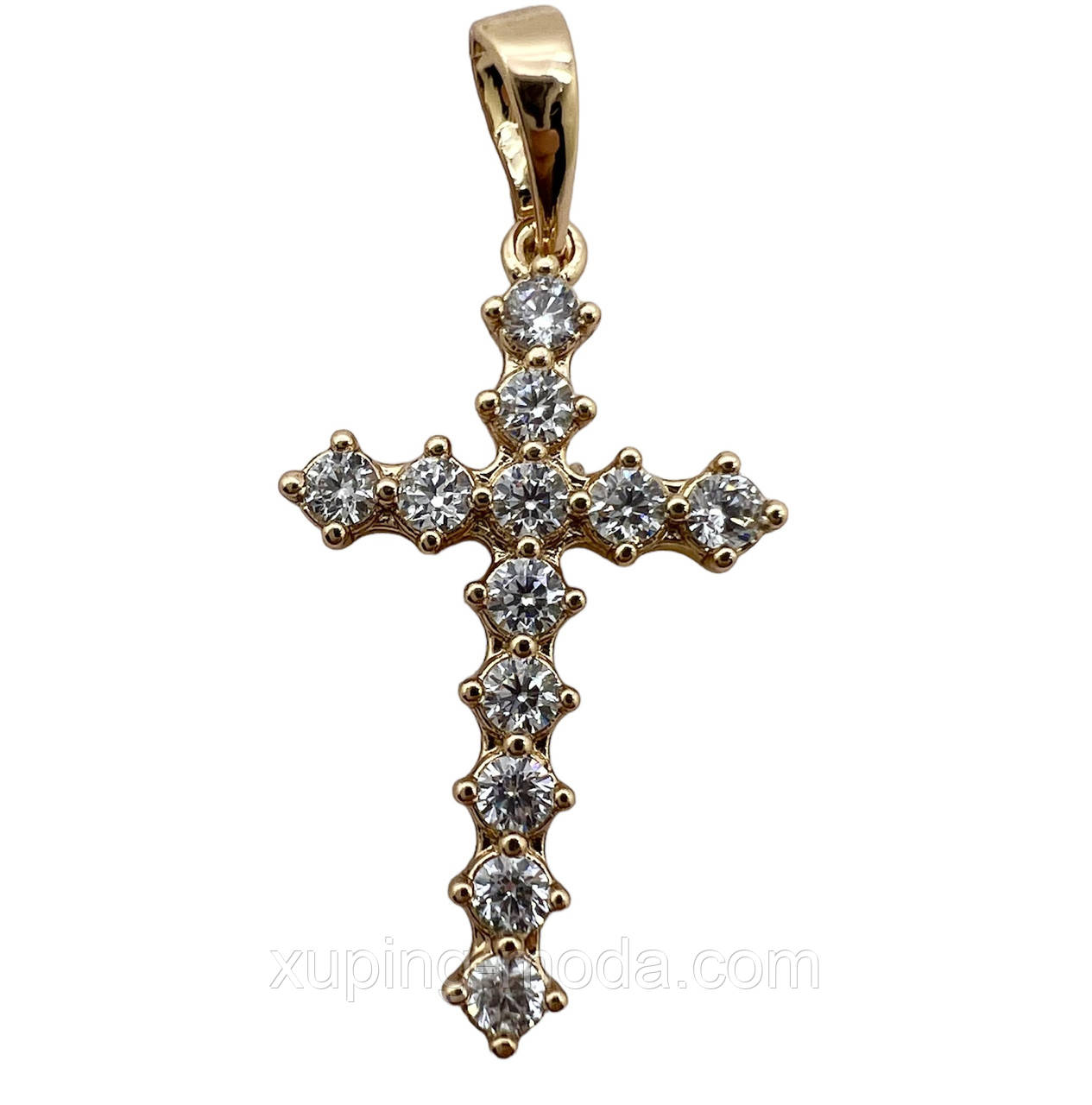 Хрестик 27х16 мм. 18к. Xuping, фото 1