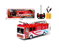 Детская пожарная машина звук, свет, на радиоуправлении A-Toys 2968-D заряд от USB