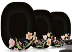 Столовий сервіз Luminarc Neo Carina Minuet Black 19 предметів V6291