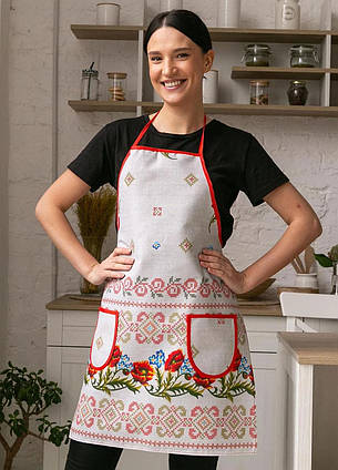 Фартух лляний Сірий мак, фото 1