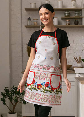 Фартух лляний Сірий мак, фото 2