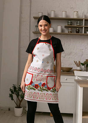 Фартух лляний Сірий мак, фото 3