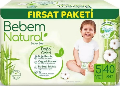 Підгузки одноразові дитячі BeBem Natural Junior 5 Pants 11-18 кг - 48 шт.