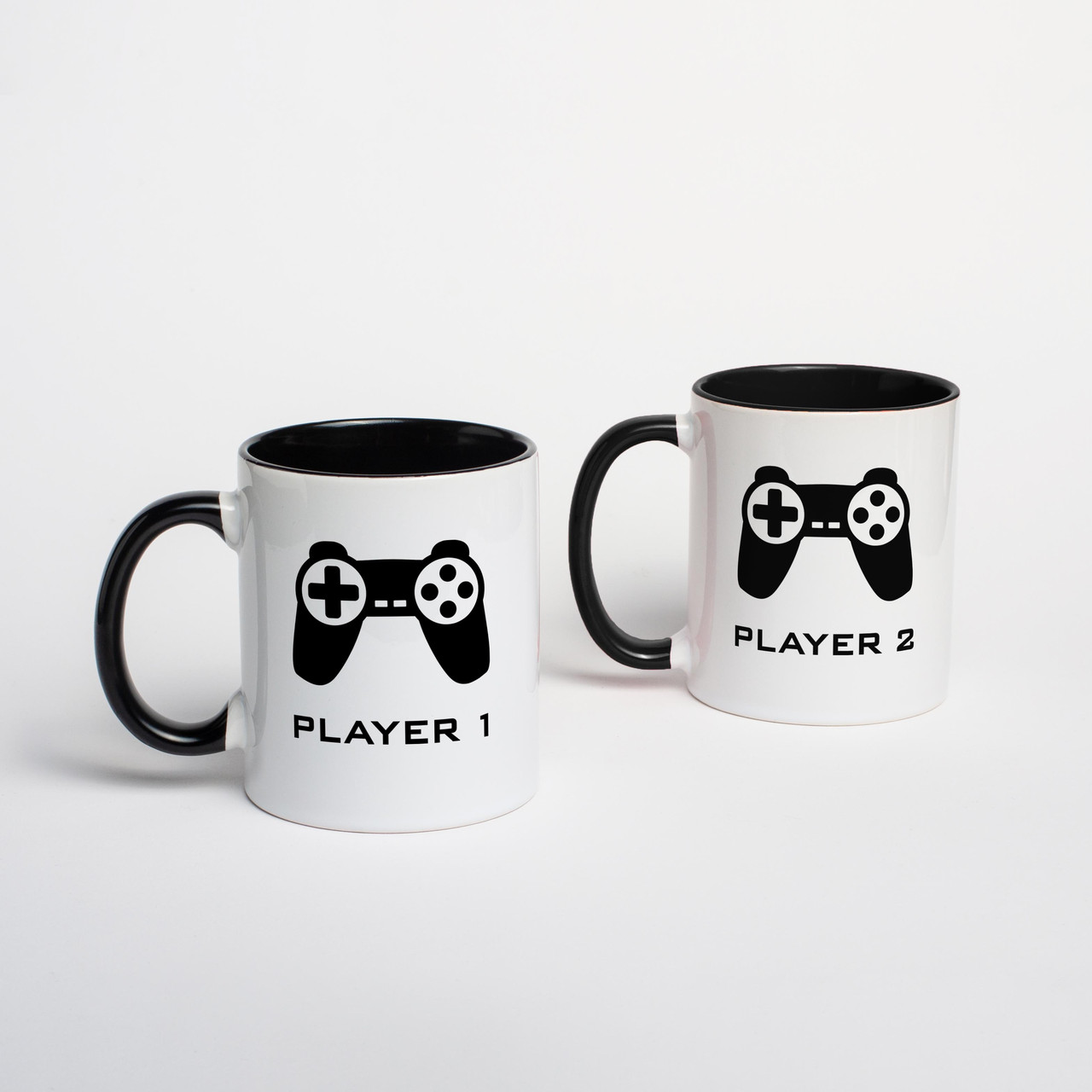 Чашки парні "Player 1/2", Чорний, 330 мл