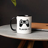 Чашки парні "Player 1/2", Чорний, 330 мл, фото 4
