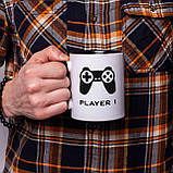 Чашки парні "Player 1/2", Чорний, 330 мл, фото 5