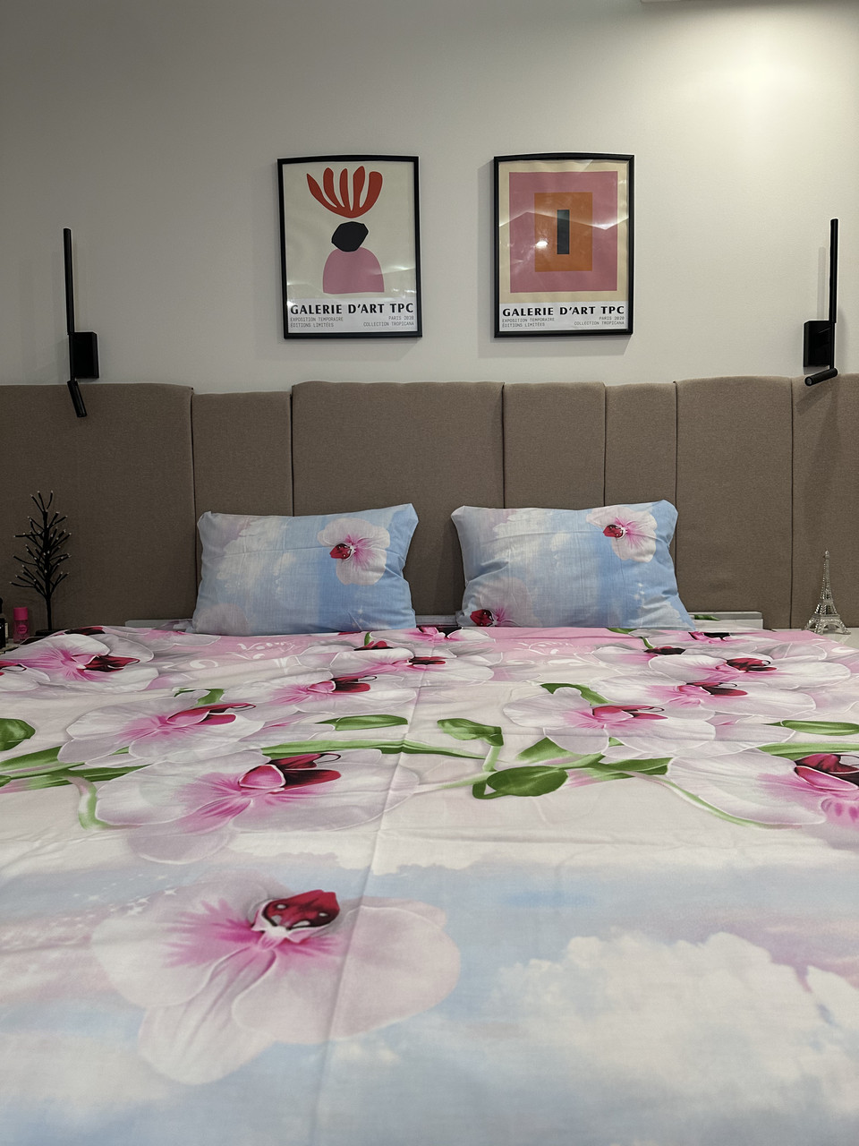 Двоспальний комплект (Бязь) | Комплект постільної білизни "Орхідея" | Простирадло 200х220 см, фото 1