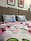 Двоспальний комплект (Бязь) | Комплект постільної білизни "Орхідея" | Простирадло 200х220 см, фото 6