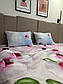 Двоспальний комплект (Бязь) | Комплект постільної білизни "Орхідея" | Простирадло 200х220 см, фото 3