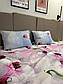 Двоспальний комплект (Бязь) | Комплект постільної білизни "Орхідея" | Простирадло 200х220 см, фото 2