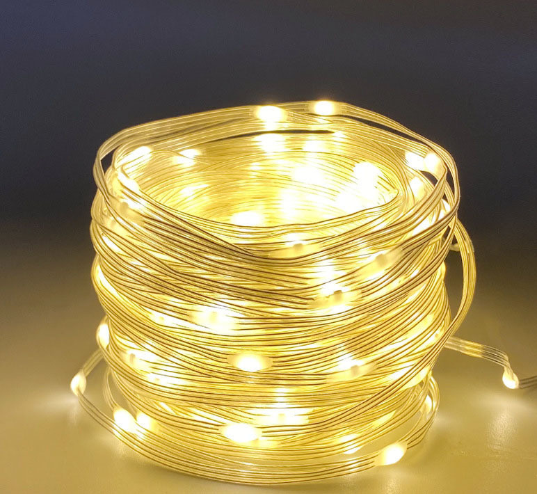 Гірлянда світлодіодна 500 LED великі краплі 50 метрів, будинок/улиця теплий білий, 8 режимів
