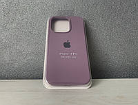 Чехол silicone case на iphone 14 Pro с микрофиброй силиконовый для айфона 14 Про лиловый