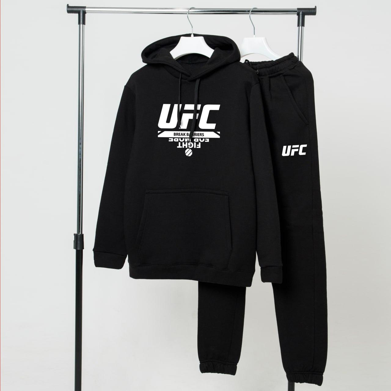Спортивний костюм чоловічий зимовий UFC Комплект Худі + теплі штани на зиму OK 24777