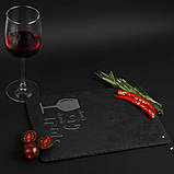 Досточка-сланець "Don't cry drink wine" M, англійська, фото 2