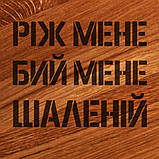 Дошка для нарізки "Ріж мене, бий мене, шаленій", 30 см, українська, фото 4