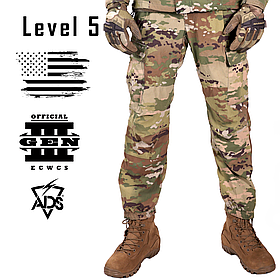 Штани ECWCS Gen III Level 5, Розмір: Medium Regular, Колір: OCP Scorpion, Soft Shell