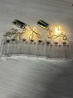 Светодиодные гирлянды новогодние Набор капля росы проволока с 10 шт по 2 м 20 Led Гирлянда нить на батарейках