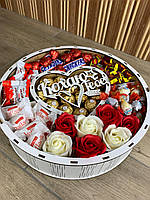 Подарочный шоколадный набор для девушки с конфетками набор в форме рафаэлло для жены, мамы, ребенка Nbox-18